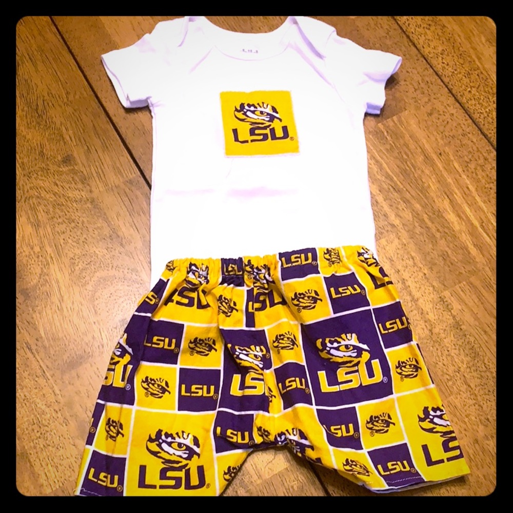 LSU toddler boy’s outfit